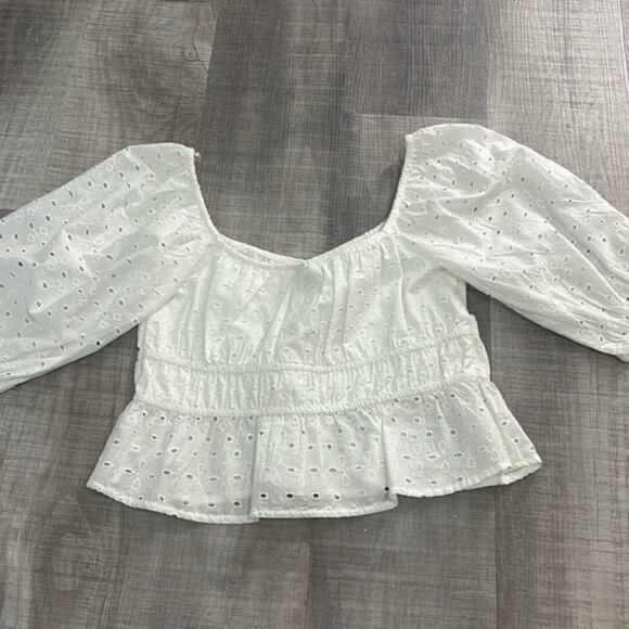 a new day white eyelet top - Picture 4 of 4
